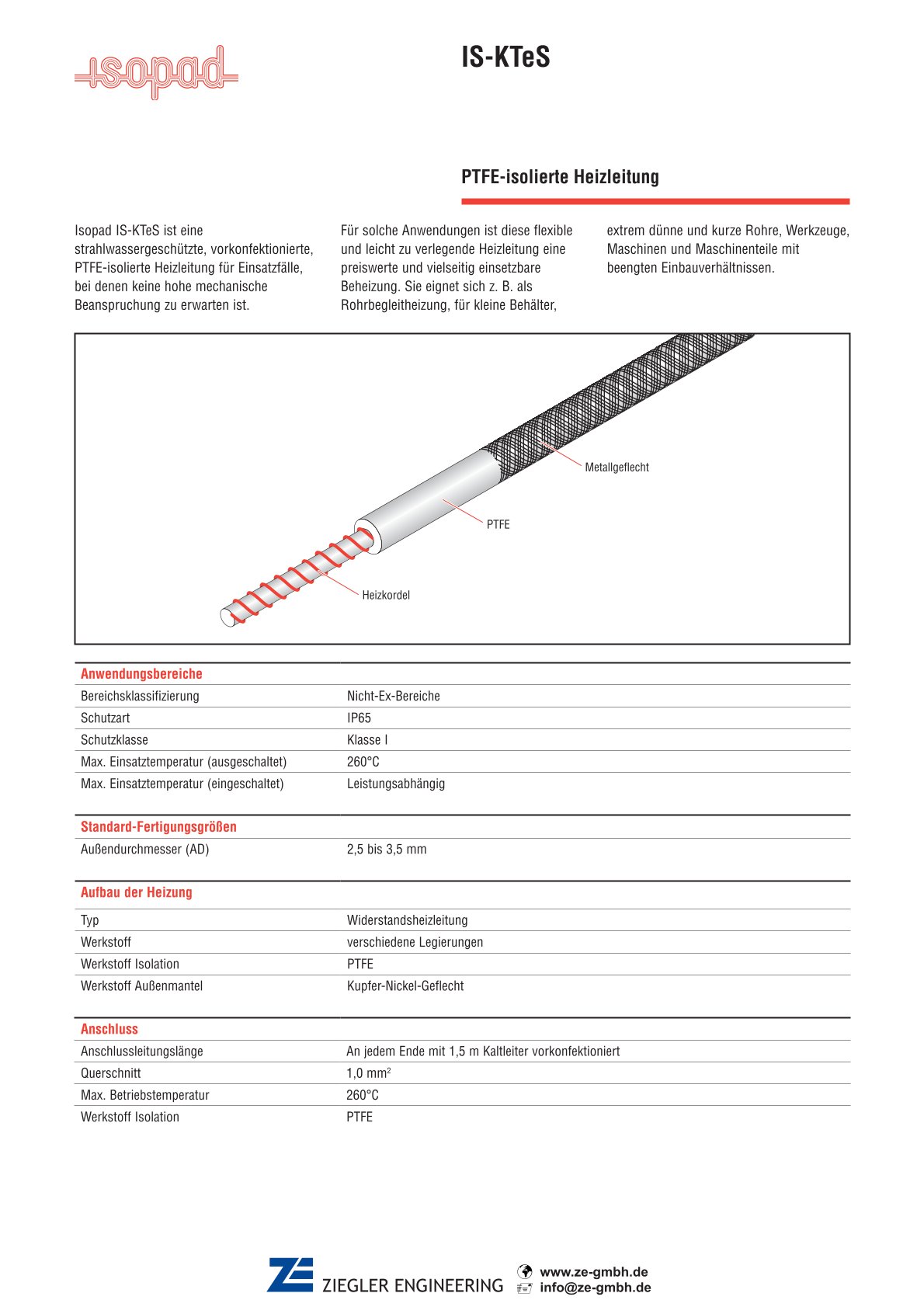 Information Heizbänder und -bänder